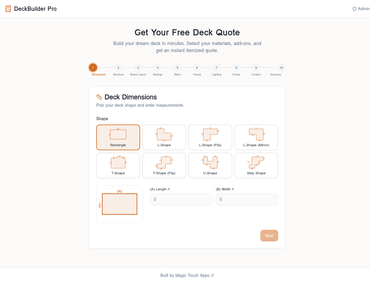 Deck Quote screenshot